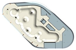 Plan view of floor 3 of F51, showing the flow section